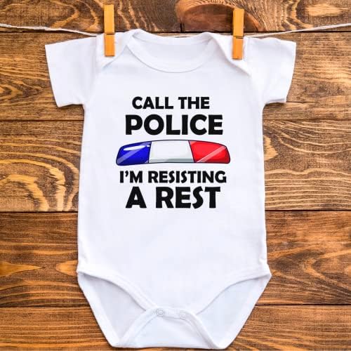 Hívja a Rendőrséget Im Ellenáll a Többi Idézet baba body-Fehér (R67)