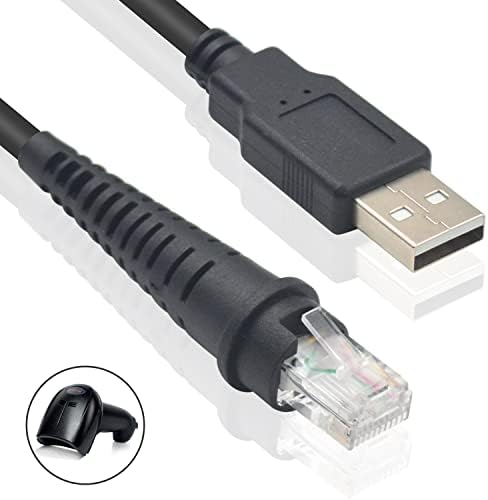 Poyiccot Vonalkód olvasó USB-Kábel 2m/6.5 ft, RJ45, USB 2.0 Vonalkód olvasó Kábel Kompatibilis a Mézes-Hát Barcode Scanner 1900G-HD 1900G-SR