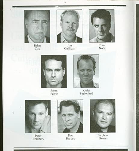 A Bajnoki Szezonban, a Broadway színlapot + Chris Noth, Jason Patric, Brian Cox, Jim Gaffigan, Peter Bradbury, Ne Harvey, Stephen