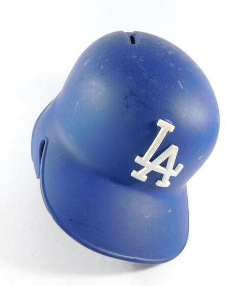 2019 Jake Peter 83 LA Dodgers Játék-Rawlings Bal Kéz Szemrebbenés Sisak COA - MLB Meccset Használt Sisakok