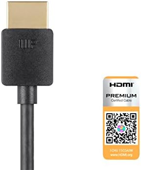 Monoprice Nagy Sebességű HDMI-Kábel - 2 Méter - Fekete| Hitelesített Prémium, 4K@60Hz, HDR, 18Gbps, 36AWG & High Speed HDMI Kábel -