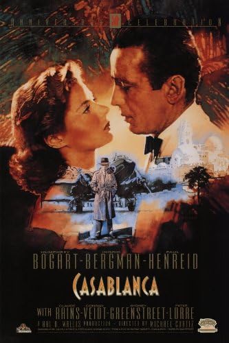 A Pop Kultúra Grafika Casablanca Film Poszter S 11x17 Humphrey Bogart Ingrid Bergman Paul Henreid Claude Rains