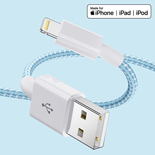 4Colorful Lightning Kábel, [4-Pack 6ft], iPhone Töltő Nylon Zsinór Kábel, Apple Mpi Hitelesített Apple Töltő, iPhone 13/12/11/SE/Xs/XS