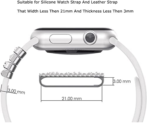1Set Nézni Díszítő Gyűrű Hurkok Apple Nézni Zenekar Sorozat 8 Ultra 7 6 5 4 iWatch 49mm 44mm 40mm 45mm, 41 mm-es ,Tomcrazy
