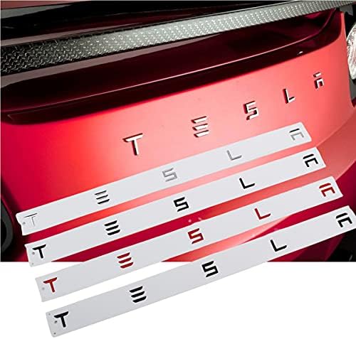 Tesla Csomagtérajtó Helyezze be a Leveleket Emblémák Kompatibilis a Tesla Model 3/S/X/Y-Sorozat (Ezüst)