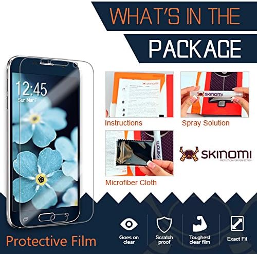Skinomi Teljes Test Bőr Védő Kompatibilis a Samsung Galaxy Note 8 (képernyővédő fólia + hátlap) TechSkin Teljes Lefedettség Tiszta