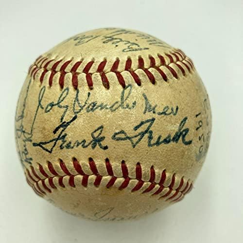 1950 Chicago Cubs Csapat Aláírt Hivatalos Nemzeti Liga Frick Baseball - Dedikált Baseball