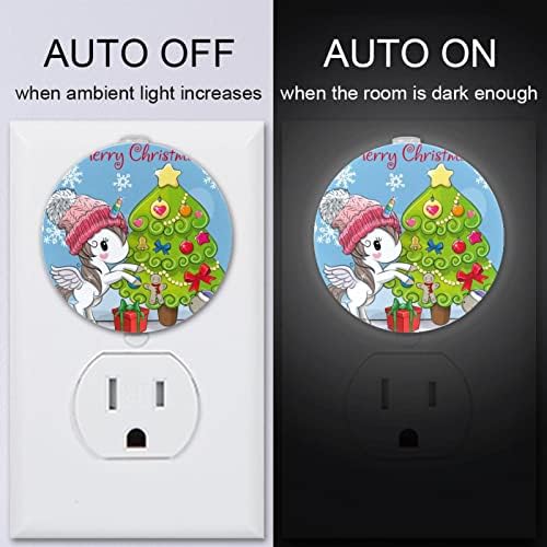 2 Csomag Plug-in Éjjeli LED-es Éjszakai Fény, az Alkonyat-hogy-Hajnal Érzékelő Gyerek Szoba, Gyerekszoba, Konyha, Előszoba Egyszarvú