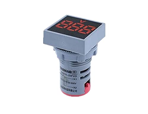 INFRI 22mm Mini Digitális Voltmérő Tér AC 20-500V Voltos Feszültség Teszter Méter Power LED Kijelző Kijelző ( Szín : Piros )