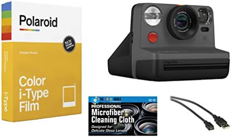 Polaroid Most-Típusú Instant Film Fényképezőgép (Fekete) + Polaroid Színes Film Csomag