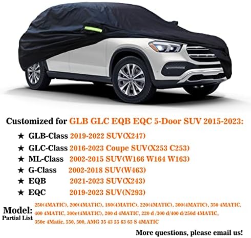 SjYsXm Szabadtéri Autó fedezet Kompatibilis a Mercedes-Benz GLB 2019-2023 SUV/GLC 2015-2023 Coupe SUV/EQC 2019-2023/ EQB 2020-2023/ AMG