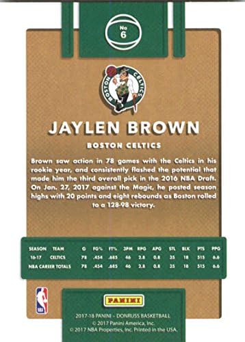 2017-18 Donruss 6 Jaylen Barna Celtics