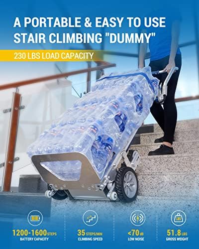 XSTO CT105 Elektromos Lépcső Mászás Kezét Teherautók Dolly a Szélén Fék, Lépcsőn Vigye Funkció, Összehajtható & Könnyű Alumínium