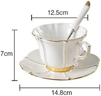 GRETD porcelán Kávés Készlet Európai Porcelán Teás Készlet Bögre Kávét, Evőeszközökkel Kupa Pár Csésze Csészealj Utazási Víz Csésze (Szín :