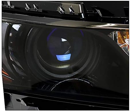 ZMAUTOPARTS Halogén Projektor Fényszórók Fekete w/6 Kék LED Világítás DRL Kompatibilis 2015-2019-es Chevy Impala