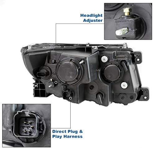 ZMAUTOPARTS LED Cső Vetítő Fényszórók, Fényszóró Fekete Kompatibilis a 2011-2014-es Ford Edge