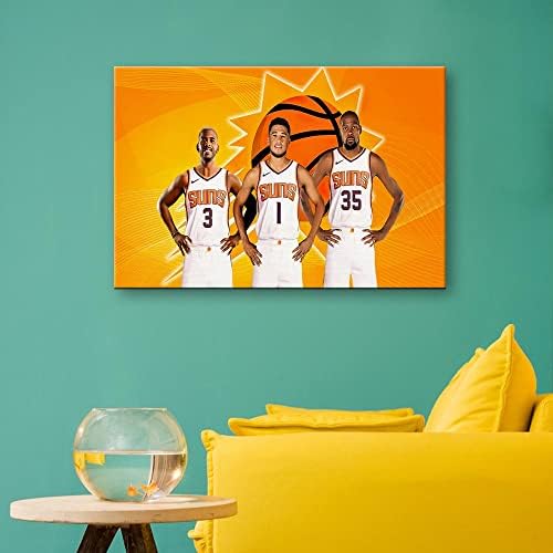 Phoenix Suns Plakátok a Falakon Kevin Durant Devin Booker Chris Paul Poszter Kosárlabda Vászon Wall Art Sport Szupersztár Hálószoba