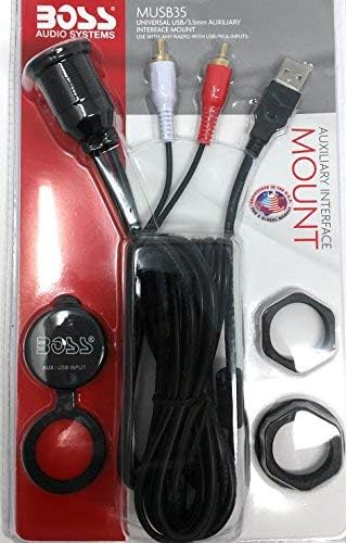 FŐNÖK Audio Rendszerek MUSB35 Univerzális USB, 3,5 mm-es 6 láb hosszú Kiegészítő Felület Szerelhető, Kábel