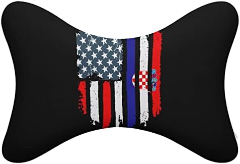 Horvát Amerikai Zászló Autó Nyak Párna Puha Autó Fejtámla Párnáját Nyak Többi Párna, Párna, 2 Csomag Vezetés, Utazás
