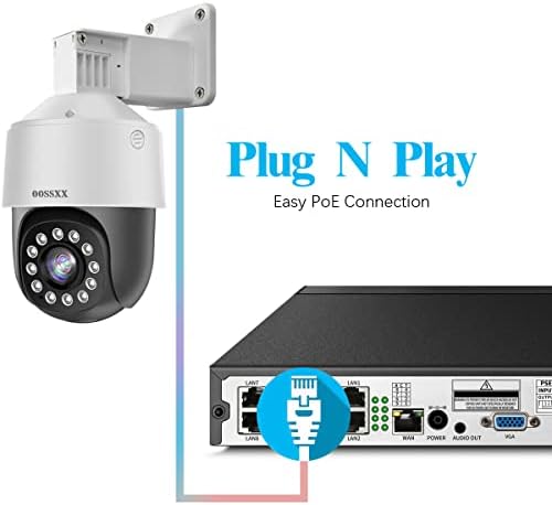 (4K/8.0 Megapixel & PTZ), 2-utas Audio-PoE Kültéri Biztonsági Kamera Rendszer, 4 Vezetékes Kültéri Biztonsági IP Kamera Rendszer