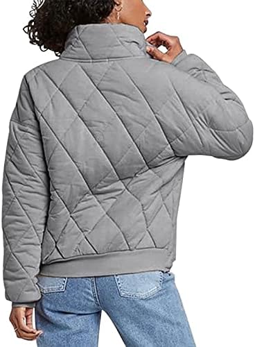 Meleg Kabátok Női 2023,Női Téli Alkalmi Könnyű Kabát Állni Gallér Többszínű Cipzár, Gomb Kabát Zsebekkel