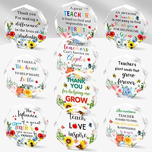 10 Db tanárok Ajándékok Akril Tanár Ajándékok Emlék Legjobb Tanár Ajándékok Papírnehezék Mondások, a Nők, Férfiak Tanári Asztal Dekoráció Nap
