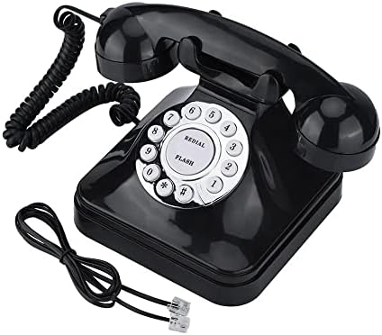 N/A Vintage Vezetékes Telefon Retro Stílusú Régimódi Telefon Asztal Telefon Multi-Function Flash Újrahívás Foglalási Számot Tároló