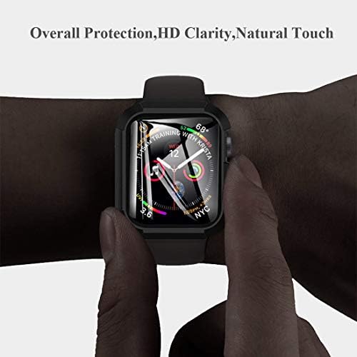 CHANROY Nehéz Smartwatch Esetben Kompatibilis Apple Nézni Sorozat 4/5/6/SE 40mm Kemény PC Esetben,Beépített Vékony, Edzett Üveg