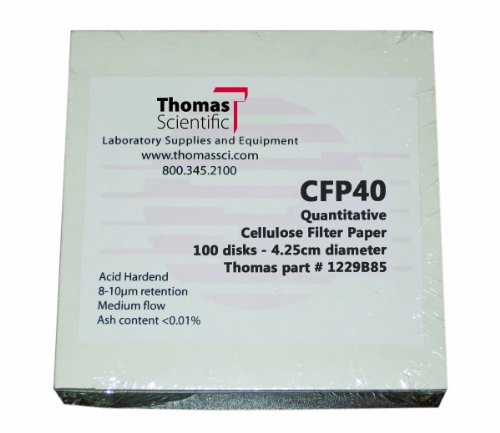 Thomas CFP40-090 Cellulóz Mennyiségi Szűrő, Papír, 9cm Átmérőjű, 8-10 Mikron, Közepes Áramlás Fokozatú CFP40 (Csomag 100)