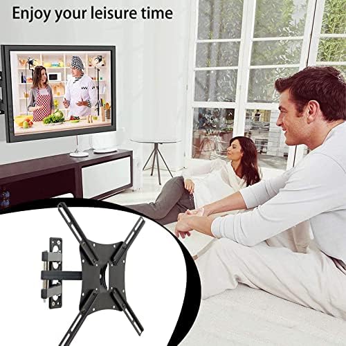 WKLSRHBD TV Fali tartó, Teljes Mozgás TV Fali tartó a Legtöbb 14-37 Inch LED LCD Lapos Íves Képernyős Tv-vel, TV Konzol