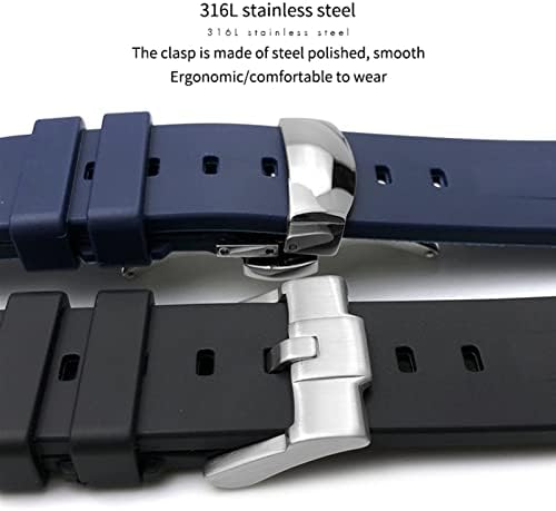 JDIME 21mm Szilikon Gumi Watchband Csere Longines L3 HydroConquest Hódítás Karóra Vízálló Sport Puha Pánttal