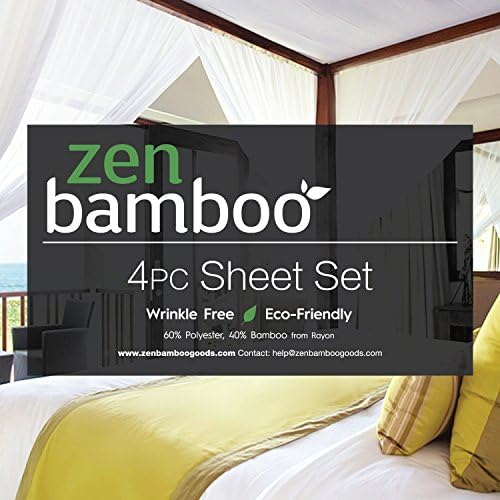 Zen Bambusz Luxus 1500 Series Ágynemű - Környezetbarát, Antiallergén, illetve Ránctalanító Ellenálló Műselyem származó Bambusz