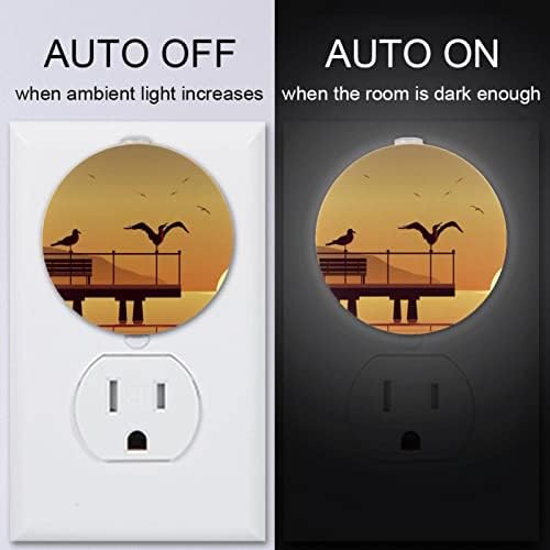 2 Csomag Plug-in Éjjeli LED-es Éjszakai Fény, az Alkonyat-hogy-Hajnal Érzékelő Gyerek Szoba, Gyerekszoba, Konyha, Előszoba Albatrosz