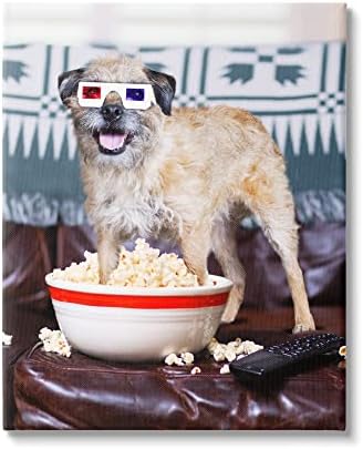 Stupell Iparágak Kutya 3-D Film Este a Kanapén Nassolás Popcorn, Design by Michael ismert szereplők sorsát szövi tovább