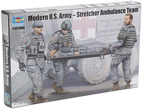 Trombitás Modern amerikai Hadsereg Hordágyat Mentő Csapat Modell Készlet
