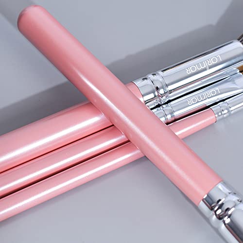 Larimar Rózsaszín Luxus Smink Ecset Készlet (Rózsaszín Fa Kiadás), Természetes Kecske Haj, illetve az Ultra Puha Prémium Szintetikus Haj