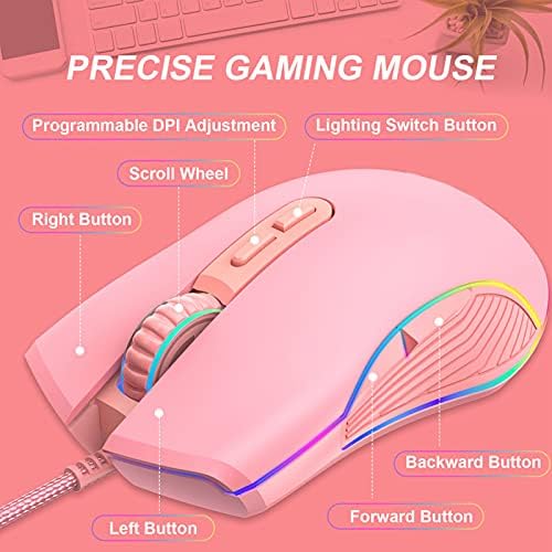 Gaming Mouse, Kényelmes Felfogni, Vezetékes Gaming Mouse Oldalon Patak Fény Laptop, Asztali Számítógép a Fiatal Felnőtt