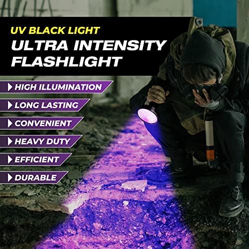 Kobra Fekete Fény Lámpa 100 LED Lámpa, valamint Blacklight a Home & Hotel Ellenőrzés, Pet Vizelet & Foltok - Ultra Intenzitás