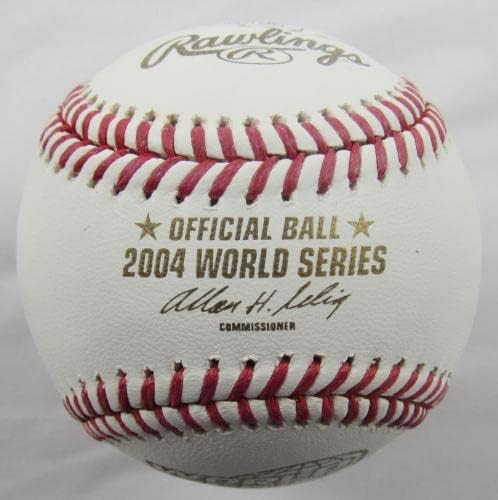 Pedro Martinez Aláírt Rawlings 2004-Es World Series Baseball w/Ki Az apád - Dedikált Baseball