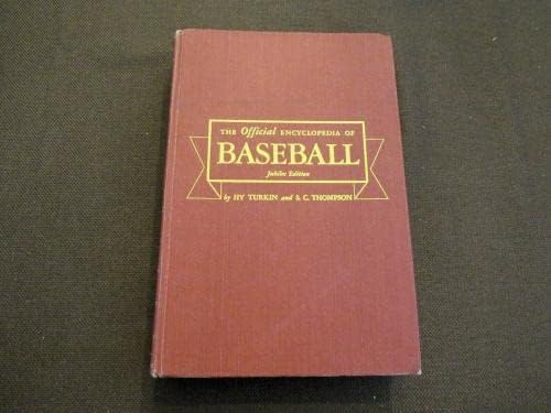 Bill Veeck Eddie Büdös Aláírt Auto 1951 Hivatalos Baseball Enciklopédia Könyv Szövetség - MLB Dedikált Egyéb Tételek
