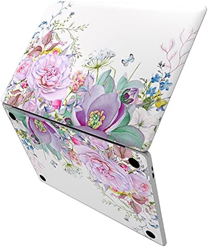 Lex Altern Vinil-Bőr Kompatibilis MacBook Air 13 hüvelykes Mac Pro 16 Retina 15 12 2020 2019 2018-As Tavaszi Virág Virág Virág Minta Lila
