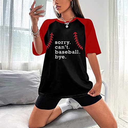 Nyári Felsők - Raglan Baseball Ing Nők Tini Lányok Graphic Tee Zászló Nyomtatás, Rövid Ujjú Legénység Nyak Jersey Tshirt