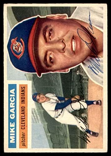 1956 Topps 210 Mike Garcia Cleveland Indians (Baseball Kártya) Autogramot Indiánok