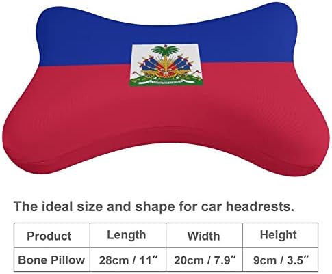 Zászló Haiti Autó Nyak Párna 2 DB Kényelmes Auto Fej Többi Párna Lélegző Memória Hab Autó Ülés Párna