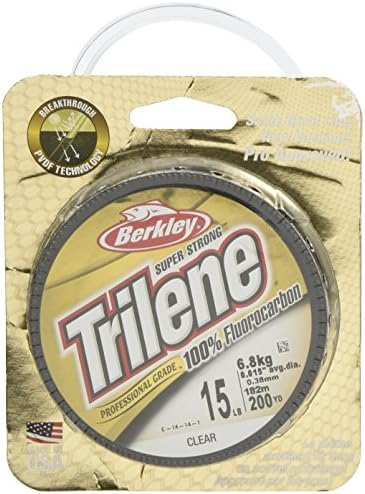 Berkley Trilene® Fluor, Tiszta, 8lb | 3.6 kg, 200yd | 182m damil, amely Alkalmas az Édesvízi Környezetek