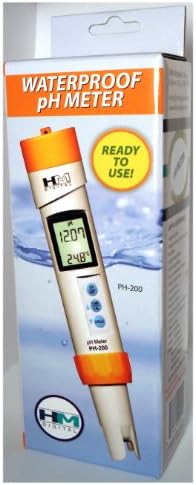 HM Digitális PH-200 Vízálló pH-Mérő, 0-14.00 pH-Tartományban, 0.01 pH Felbontás, +/- 0.02 pH Leolvasási Pontosság