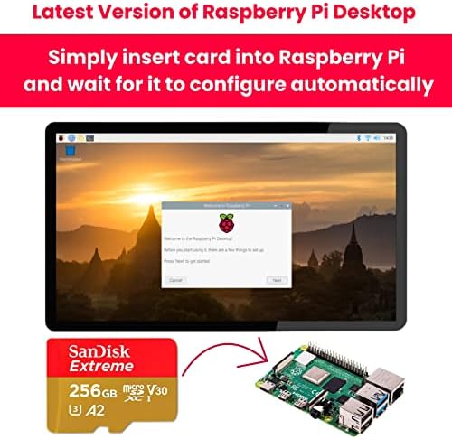 STEADYGAMER - 128GB Raspberry Pi Előre (Raspberry Pi OS / Raspbian) Extrém Micro SD Kártya | 400, 4, 3B+, 3+, 3, 2, Nulla | Kompatibilis