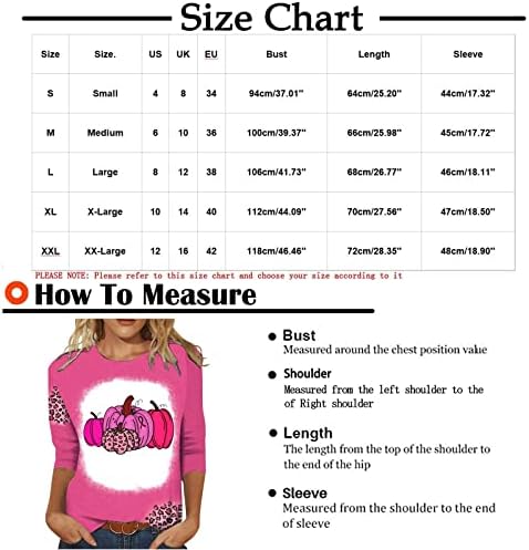 A mellrák Pólók Női októberében hordjuk Rózsaszín Póló Leopárd 3/4-Es Ujjú Ombre Aranyos Ír Gnome Grafikus Póló