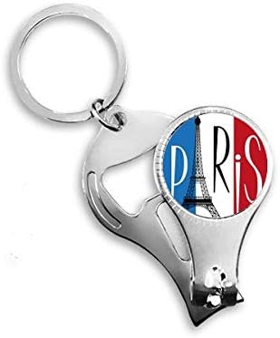 Nemzeti Zászló Franciaország Eiffel-Torony Párizs Köröm Zimankó Gyűrű Kulcstartó Sörnyitó Clipper