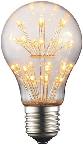 1Pack 19 Csillagos Edison Vintage Stílusú LED Dekorációs Tűzijáték Villanykörte,3W , 2200K Meleg Fehér, 250LM, E26 Közepes Bázis,